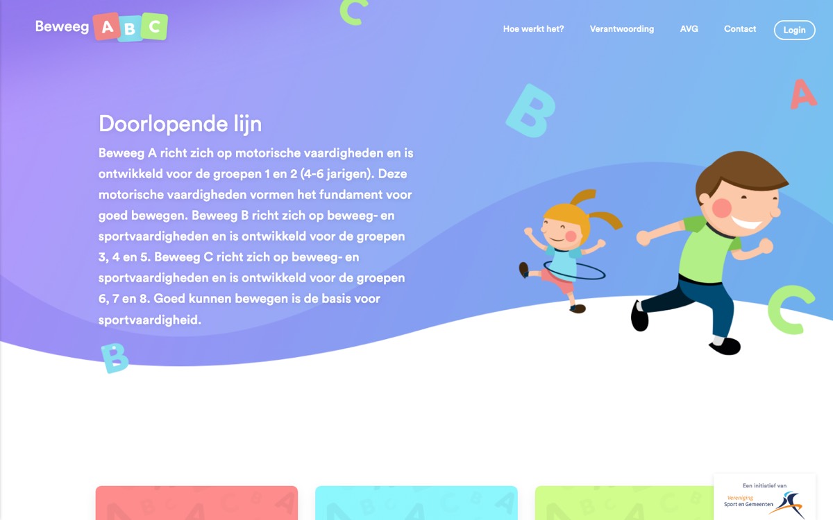 Screenshot van beweegabc.nl